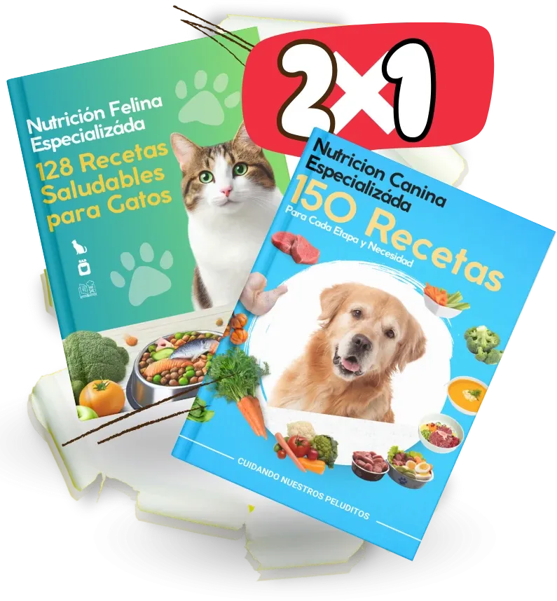 🥕 MEGA PACK +450 Recetas Saludables Para Perros y Gatos (2x1)