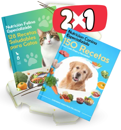 🥕 MEGA PACK +450 Recetas Saludables Para Perros y Gatos (2x1)